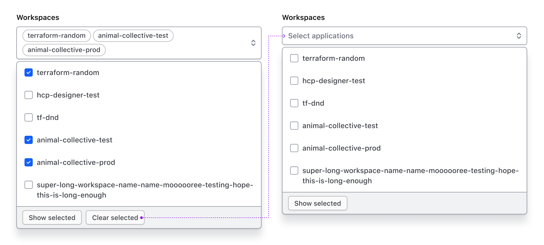 Flow showing the behavior of the clear selected button and how it reverts the Super Select's state to the default one